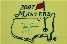 Zach Johnson Signed 2007 Masters Embroidered Flag JSA COA #EE05744