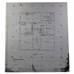 Facsimile Copy of Augusta National Temporary Clubhouse 1st Floor Plans from Architect in 1932