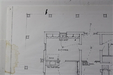 Facsimile Copy of Augusta National Temporary Clubhouse 1st Floor Plans from Architect in 1932