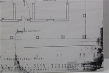 Facsimile Copy of Augusta National Temporary Clubhouse 1st Floor Plans from Architect in 1932