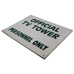 Official TV Tower Personnel Only Wood Sign from c.1980's Masters Tournament