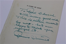 Francis Ouimet Signed 'A Game of Golf' Title Page with Inscription JSA #YY10666