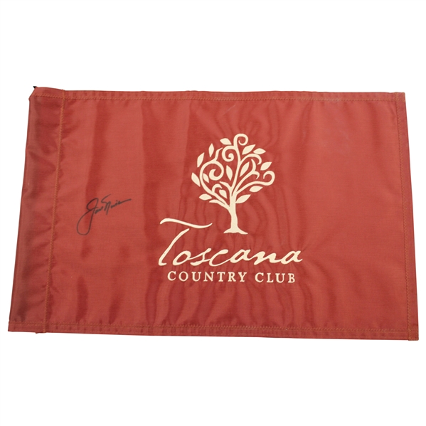 Jack Nicklaus Signed Toscana Country Club Embroidered Red Flag w/ JSA ALOA