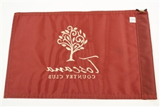 Jack Nicklaus Signed Toscana Country Club Embroidered Red Flag w/ JSA ALOA