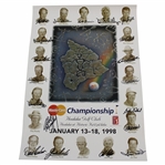 Multi-Signed 1998 MasterCard Championship Hualalai GC Poster JSA ALOA