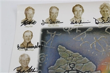 Multi-Signed 1998 MasterCard Championship Hualalai GC Poster JSA ALOA
