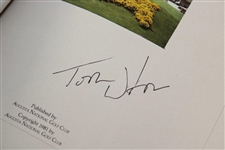 Tom Watson Signed 1981 Masters Tournament Green Annual Book JSA ALOA