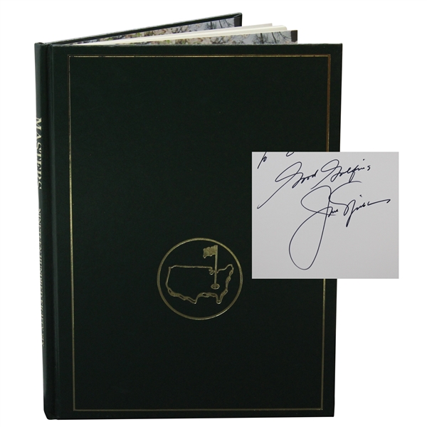 Jack Nicklaus Signed 1986 Masters Tournament Green Annual Book JSA ALOA