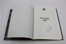 Nick Faldo Signed 1989 Masters Tournament Green Annual Book JSA ALOA