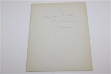 Glenna Collett Original Photo Signed On Back - 6 Time National Champion