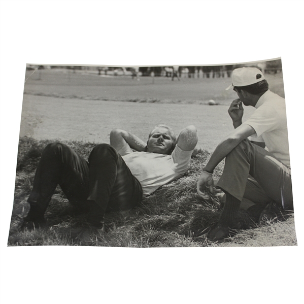 Jack Nicklaus Waiting On Tee Off On #14 1967 Pga Championship w/Dave Hill Wire Photo