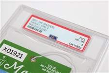 2021 Masters Tuesday Practice Round Ticket #X01921 PSA NM-MT 8