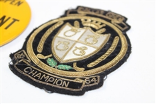 1964 Dallas Open at Oak Cliff CC Contestants Badge & Pocket Crest of Champion 