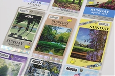 Nine (9) Masters Tournament Final Round Sunday Tickets - 2010-2018