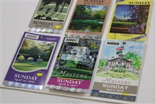 Nine (9) Masters Tournament Final Round Sunday Tickets - 2010-2018