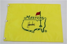 Trevor Immelman Signed Masters Undated Flag with 2008 Masters Badge JSA ALOA