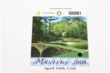 Trevor Immelman Signed Masters Undated Flag with 2008 Masters Badge JSA ALOA