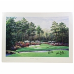 Goalby, Floyd & Aaron Signed 12th Hole Ltd Ed Augusta Print #1604/1950 Artist JSA ALOA
