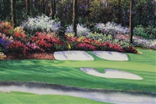 Goalby, Floyd & Aaron Signed 12th Hole Ltd Ed Augusta Print #1604/1950 Artist JSA ALOA