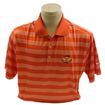 2012 US Open at The Olympic Club Short Sleeve Orange w/White Stripes Polo Shirt - Worn - Size L