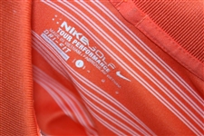 2012 US Open at The Olympic Club Short Sleeve Orange w/White Stripes Polo Shirt - Worn - Size L