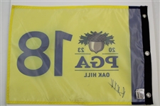 Brooke Koepka Signed 2023 PGA at Oak Hill Yellow Screen Flag JSA ALOA