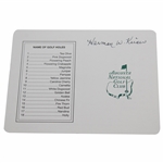 Herman Keiser Signed Augusta National Golf Club Scorecard JSA ALOA