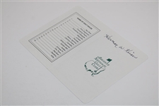 Herman Keiser Signed Augusta National Golf Club Scorecard JSA ALOA