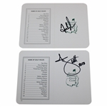 Fred Couples & Adam Scott Signed Augusta National Golf Club Scorecards JSA ALOA