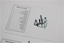 Fred Couples & Adam Scott Signed Augusta National Golf Club Scorecards JSA ALOA