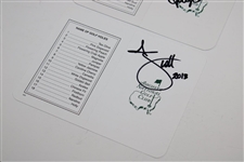 Fred Couples & Adam Scott Signed Augusta National Golf Club Scorecards JSA ALOA