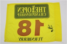 Nick Price Signed The OPEN at Turnberry Yellow Screen Flag with '94' JSA ALOA