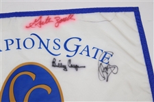 Nicklaus, Casper, Irwin & Six (6) others Signed Champions Gate Course Flag JSA ALOA