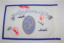 Nicklaus, Casper, Irwin & Six (6) others Signed Champions Gate Course Flag JSA ALOA