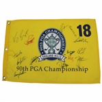 Fourteen (14) Major Champs Signed 2008 PGA Championship Screen Flag JSA ALOA