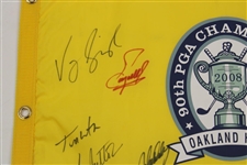 Fourteen (14) Major Champs Signed 2008 PGA Championship Screen Flag JSA ALOA