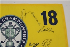 Fourteen (14) Major Champs Signed 2008 PGA Championship Screen Flag JSA ALOA