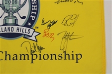 Fourteen (14) Major Champs Signed 2008 PGA Championship Screen Flag JSA ALOA