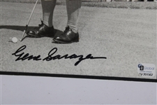 Gene Sarazen Signed B&W Putting Photo - Framed JSA ALOA