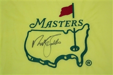 Nick Faldo Signed Undated Masters Embroidered Flag JSA #AI76828