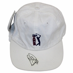 Ernie Els Signed White PGA Tour Hat JSA #AI76787