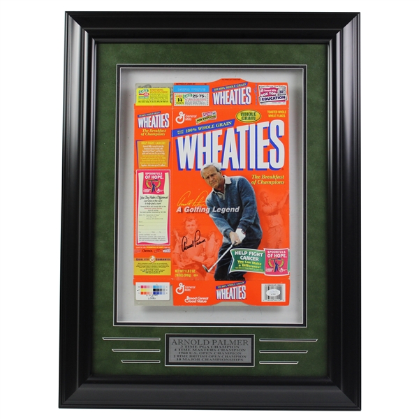 Arnold Palmer Signed Wheaties Box - Framed JSA #AI17818