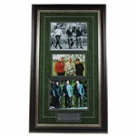Big 3 Palmer, Nicklaus & Player Signed Photo Display JSA ALOA