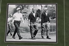 Big 3' Palmer, Nicklaus & Player Signed Photo Display JSA ALOA