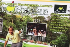 Jack Nicklaus Signed Masters Six Victories Collage Photo Display - Framed JSA #AI62297