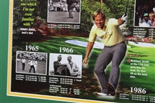 Jack Nicklaus Signed Masters Six Victories Collage Photo Display - Framed JSA #AI62297
