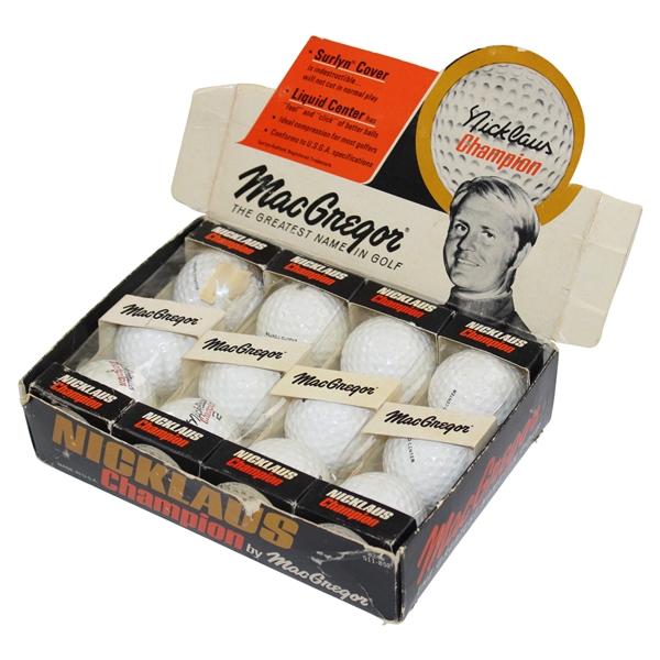 Dozen (12) in Box Wrapped MacGregor Jack Nicklaus Champion Golf Balls