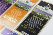 2000 US Open at Pebble Beach Mon-Sun Ticket Set with Envelope