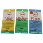 Three (3) 1987 US Open at The Olympic Club Tickets - Tuesday, Wednesday & Saturday