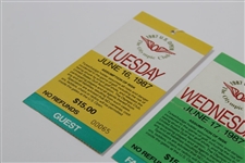 Three (3) 1987 US Open at The Olympic Club Tickets - Tuesday, Wednesday & Saturday